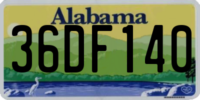 AL license plate 36DF140
