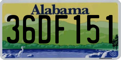 AL license plate 36DF151