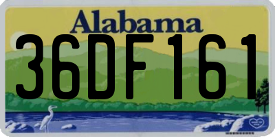 AL license plate 36DF161
