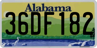 AL license plate 36DF182