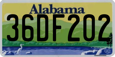 AL license plate 36DF202