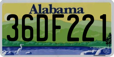 AL license plate 36DF221