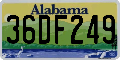 AL license plate 36DF249