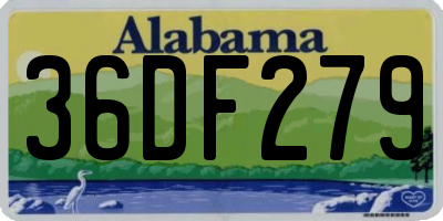 AL license plate 36DF279