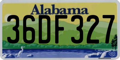 AL license plate 36DF327