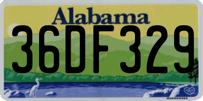AL license plate 36DF329