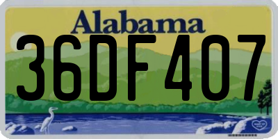 AL license plate 36DF407