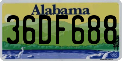 AL license plate 36DF688