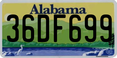 AL license plate 36DF699