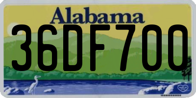 AL license plate 36DF700