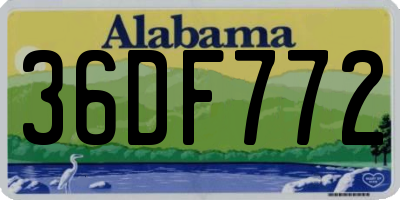AL license plate 36DF772