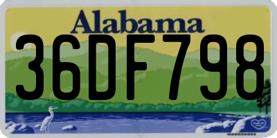 AL license plate 36DF798
