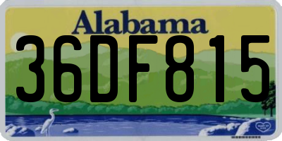 AL license plate 36DF815