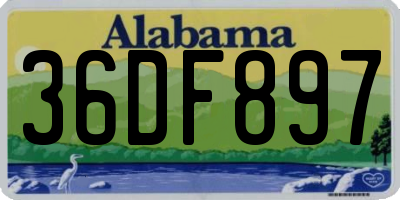 AL license plate 36DF897