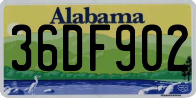AL license plate 36DF902