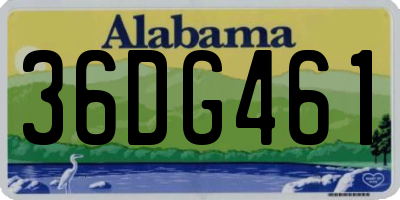 AL license plate 36DG461