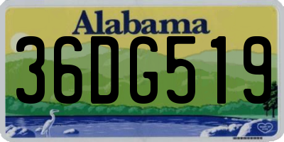 AL license plate 36DG519