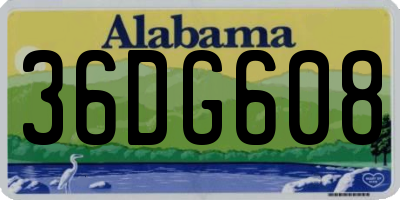 AL license plate 36DG608