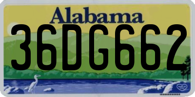 AL license plate 36DG662