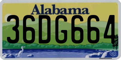 AL license plate 36DG664