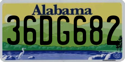 AL license plate 36DG682