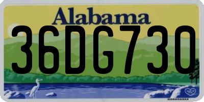 AL license plate 36DG730