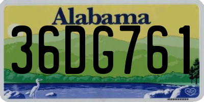 AL license plate 36DG761