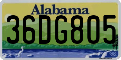 AL license plate 36DG805
