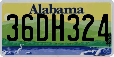 AL license plate 36DH324