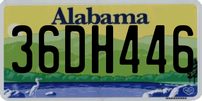 AL license plate 36DH446