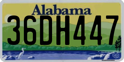 AL license plate 36DH447