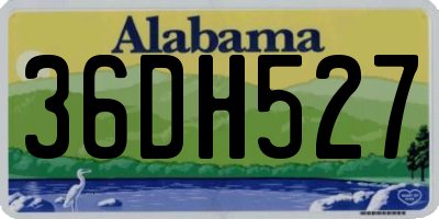 AL license plate 36DH527