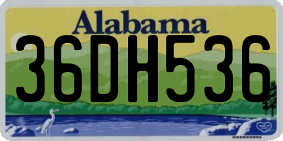AL license plate 36DH536