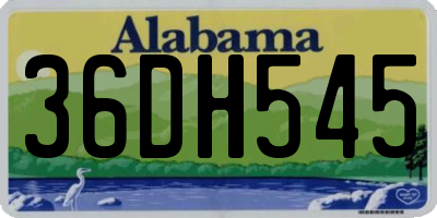 AL license plate 36DH545
