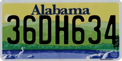 AL license plate 36DH634