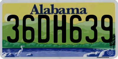 AL license plate 36DH639