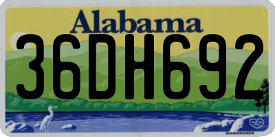 AL license plate 36DH692