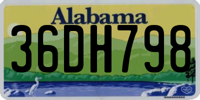AL license plate 36DH798