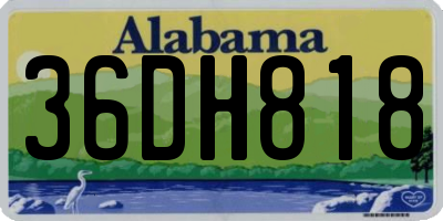 AL license plate 36DH818