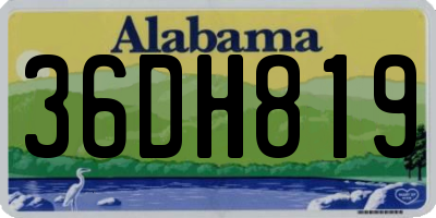 AL license plate 36DH819