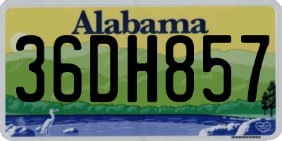 AL license plate 36DH857
