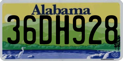 AL license plate 36DH928