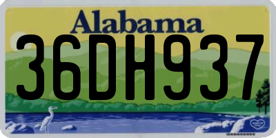 AL license plate 36DH937