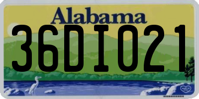 AL license plate 36DI021