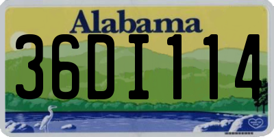 AL license plate 36DI114