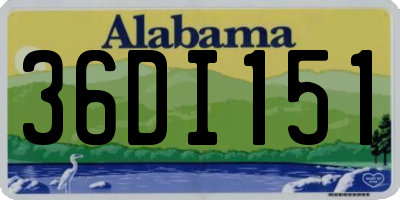 AL license plate 36DI151