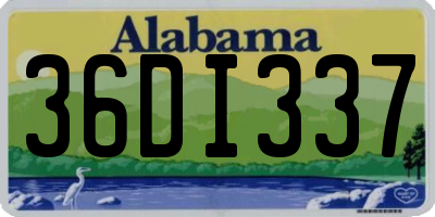 AL license plate 36DI337
