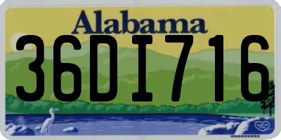 AL license plate 36DI716