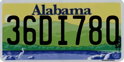 AL license plate 36DI780