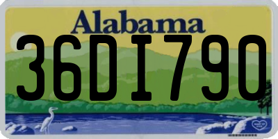 AL license plate 36DI790